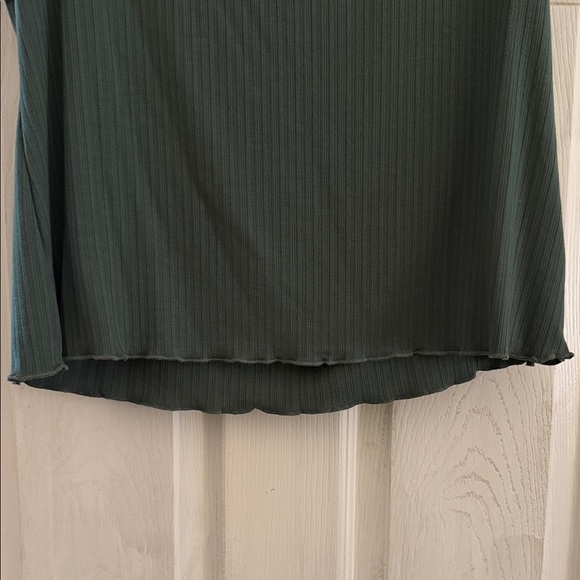 Torrid Women's Sage Ribbed Short Sleeve Top - Picture 3 of 6